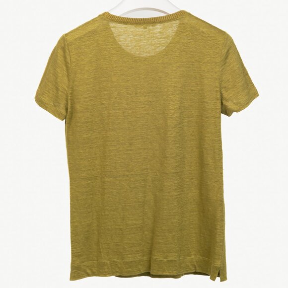 Loro Piana Green Linen Short-Sleeve T-Shirt - Picture 2 of 8